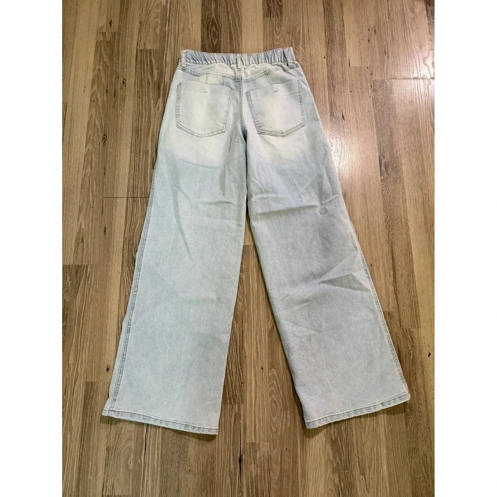 NWT No Boundaries Wide‎ Leg Jeans Sz XXS 00 (26x30) Baggy Skater Streetwear NEW